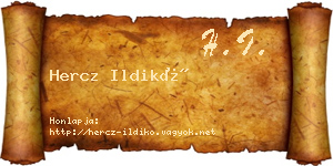 Hercz Ildikó névjegykártya